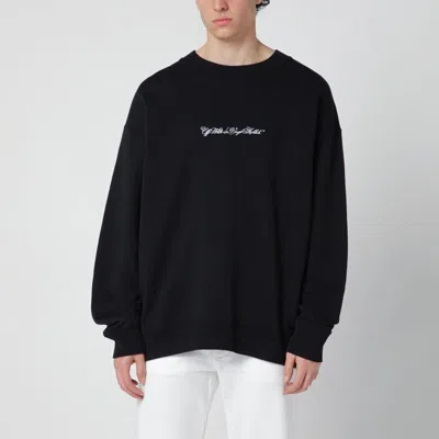 OFF-WHITE OFF-WHITE BLACK SCRIPT ARROW DIAGONAL SKATE SWEATSHIRT