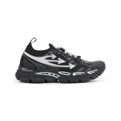 OFF-WHITE OFF-WHITE BLACK SILVER M-BE RIGHT BACK KNIT SNEAKERS
