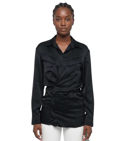 Off-white Black Slim Solid Shirt