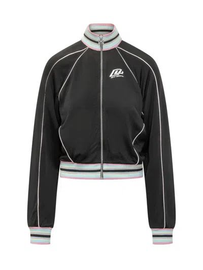 Off-white Black Solid Mock Collar Jacket