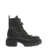 Off-white Tractor Motor Leather Boots In Black