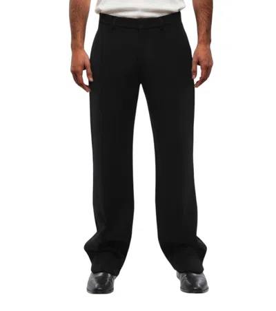 Off-white Black Straight Solid Trousers