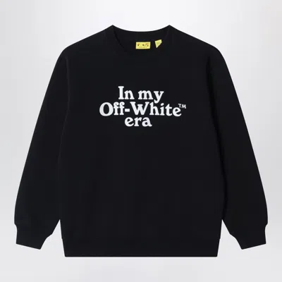 Off-white ™ Black Sweatshirt With Logo Print In Blue