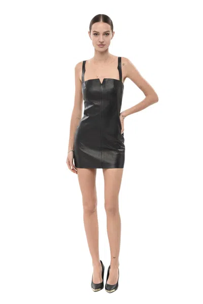 Off-white Black Sweet Heart Neck Mini Dress In Transparent
