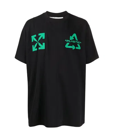 Off-white Black Three-dimensional Logo Printed T-shirt