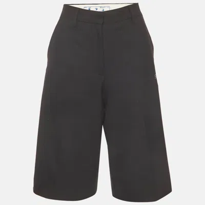 Pre-owned Off-white Black Wool Blend Bermuda Shorts S