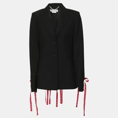 Pre-owned Off-white Black Wool Blend Blazer S