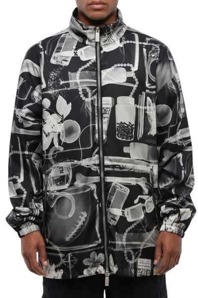 Off-white X-ray Print Windbreaker In Black White No Color