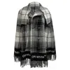 Off-white Blanket Plaid Cape In Multicolor Wool In Multi