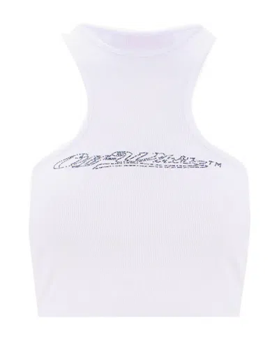 Off-white Bling Baseball Rowing Top In White