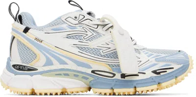 Off-white Blue & White 'be Right Back' Suede Sneakers