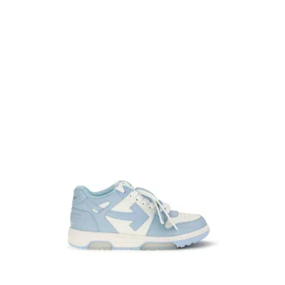 Off-white Blue Calf Leather Bos Taurus Sneakers