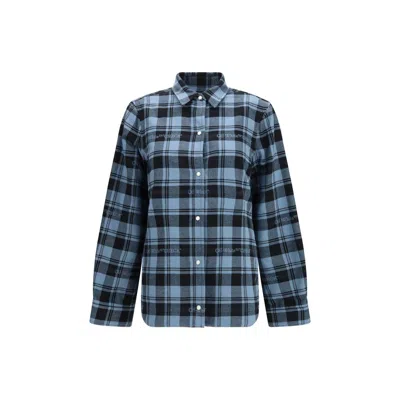 Off-white Blue Cotton Full-length Jacket