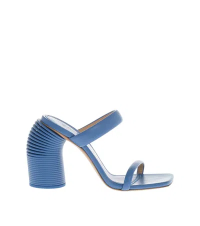 Off-white Blue Leather Heels