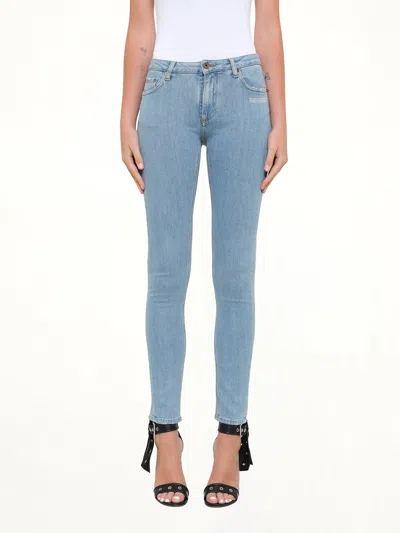 Off-white Blue Skinny 5 Pocket Jeans In