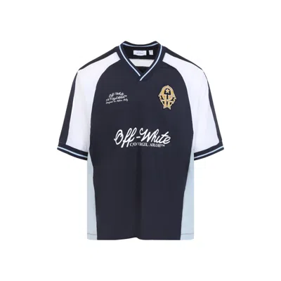 Off-white Polyester T Shirt Contrast Panels Embroidered Patch In Multi