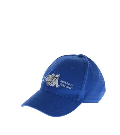 Off-white Blue Solid Baseball Cap