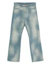 Off-white Blue Diagonal Raw Patch 90s Skate Jeans In Blue