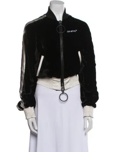 Pre-owned Off-white Bomber Jacket In Black
