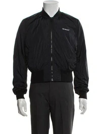 Pre-owned Off-white Bomber Jacket In Black/blue