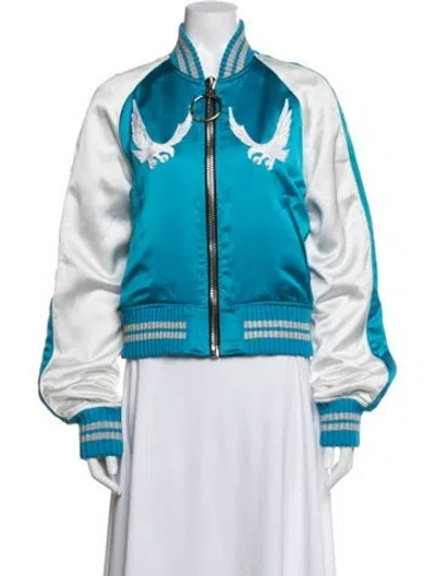 Pre-owned Off-white Bomber Jacket In Blue