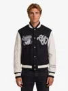 Off-white Black Wool Regular Collage Varsity Jacket In Black