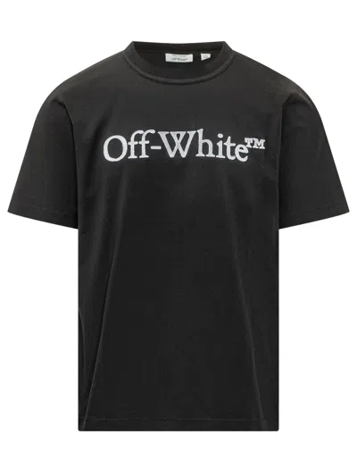 Off-white Bookish Big Graphic Regular-fit T-shirt In Black