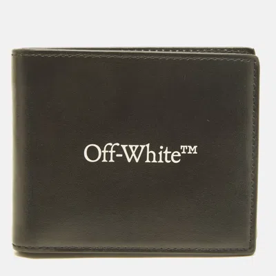 Pre-owned Off-white Bookish Black Leather Bifold Wallet
