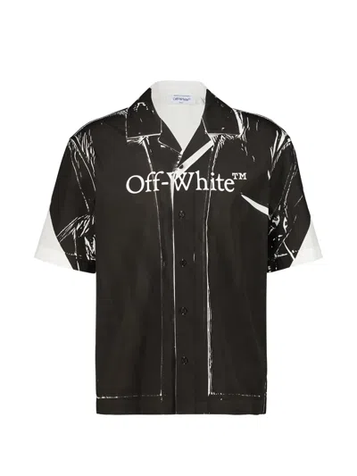 Off-white Bookish Bowling Shirt In Black