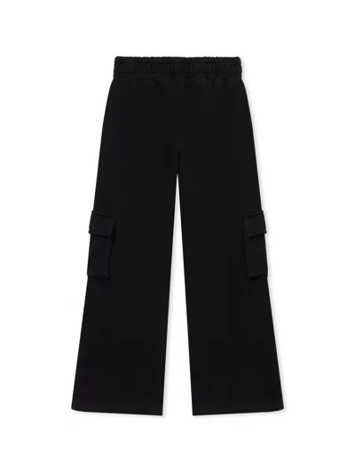 Off-white Bookish Cargo Wide Sweatpants In Black