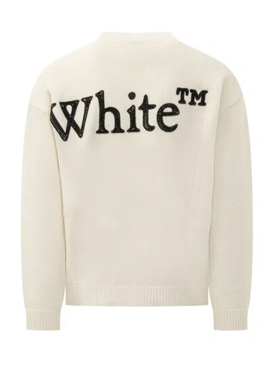 Off-white Bookish Crewneck Sweater In Neutral