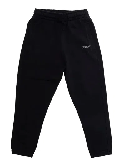 Off-white Kids' Bookish Diag Sweatpant In Black