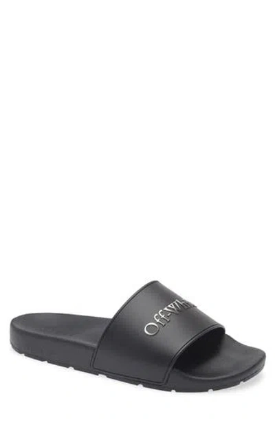 Off-white Bookish Gradient Slide Sandal In Black