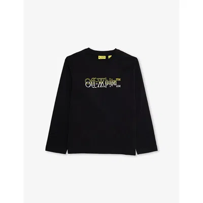 Off-white Kids' Bookish Graphic-print Cotton T-shirt 4-12+ Years In Black