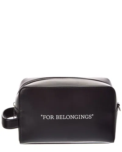 Off-white ™ Bookish Leather Pouch In Black
