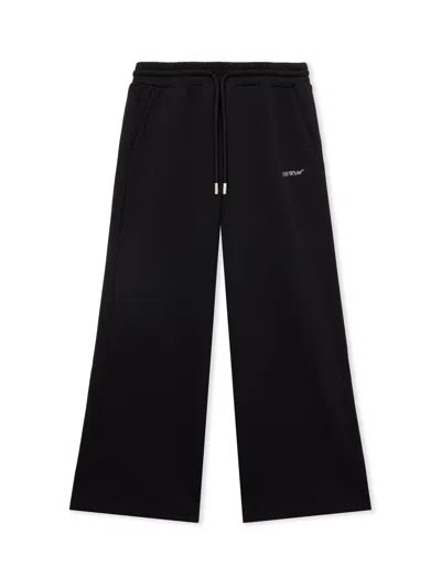Off-white Bookish Logo Sweatpants In Black-white