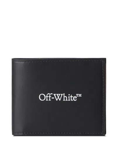 Off-white Bookish Logo-print Bifold Wallet In Black