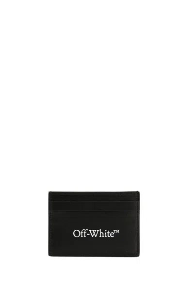 Off-white Bookish Mini Card Case In Black-white