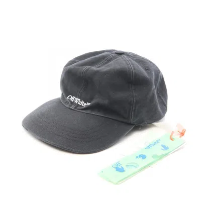 Off-white Bookish Ow Cotton Baseball Cap In Black