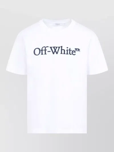 Off-white Bookish Regular Fit Short Sleeve T-shirt In White