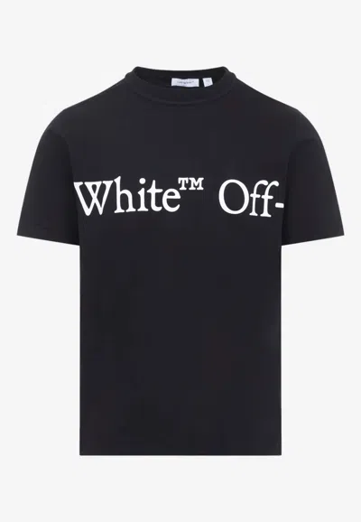 OFF-WHITE BOOKISH SCARF CREWNECK T-SHIRT