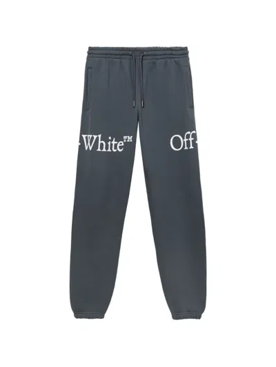 Off-white Bookish Scarf Cuffed Sweatpants In Blue