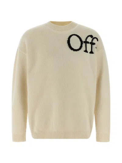 Off-white Bookish Shared Embroidered Sweater In Neutral