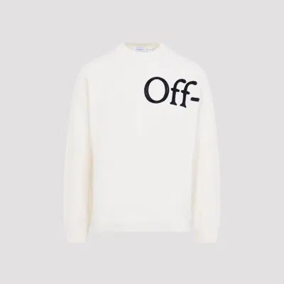 Off-white Bookish Shared Knit Crewneck Sweater For Men In Neutral