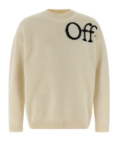 OFF-WHITE OFF-WHITE BOOKISH SHARED CREWNECK JUMPER
