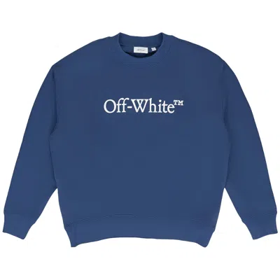 Pre-owned Off-white Bookish Skate Crewneck 'blue' | Men's Size Xxl