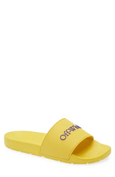 Off-white Bookish Slide Sandal In Yellow