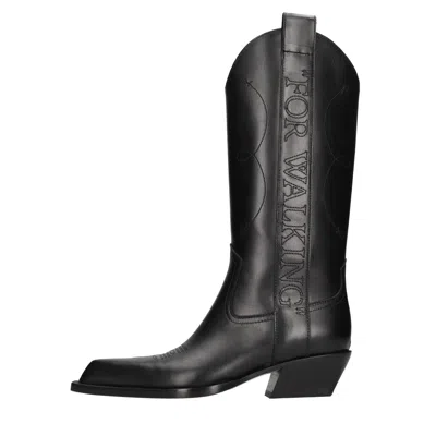 Off-white Boots In Nero Neri E Grigi