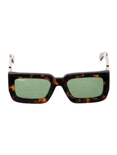 Pre-owned Off-white Boston Square Sunglasses In Brown