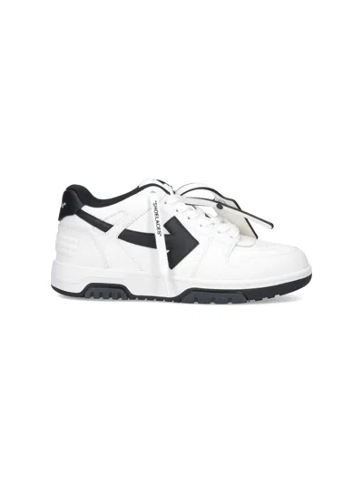 Off-white Bovine Leather High-top Sneaker With Recycled Lining In Multi